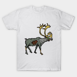 Alaskan Zombie Caribou Reindeer National Park Animal T-Shirt